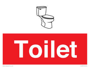 Toilet Sign Dementia Friendly Red